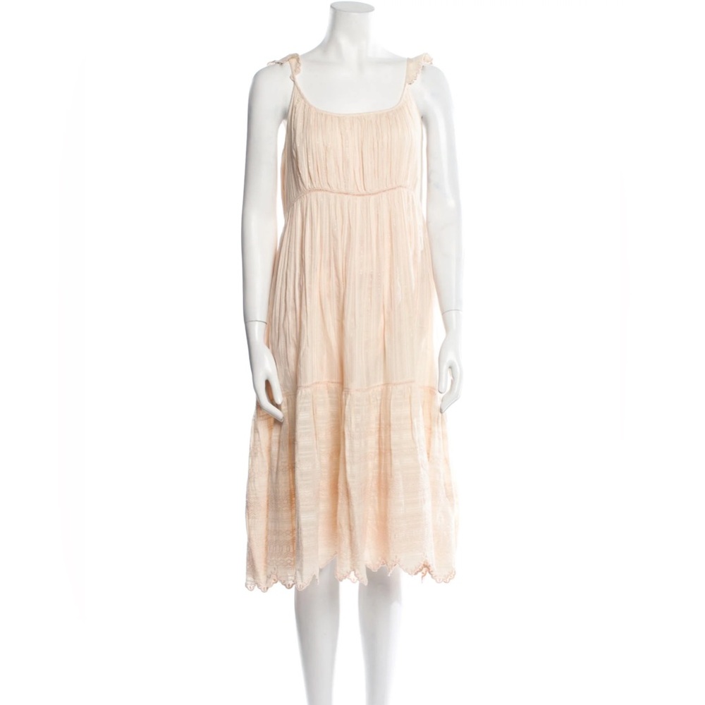 Love Sam Elegant Cream Midi Dress